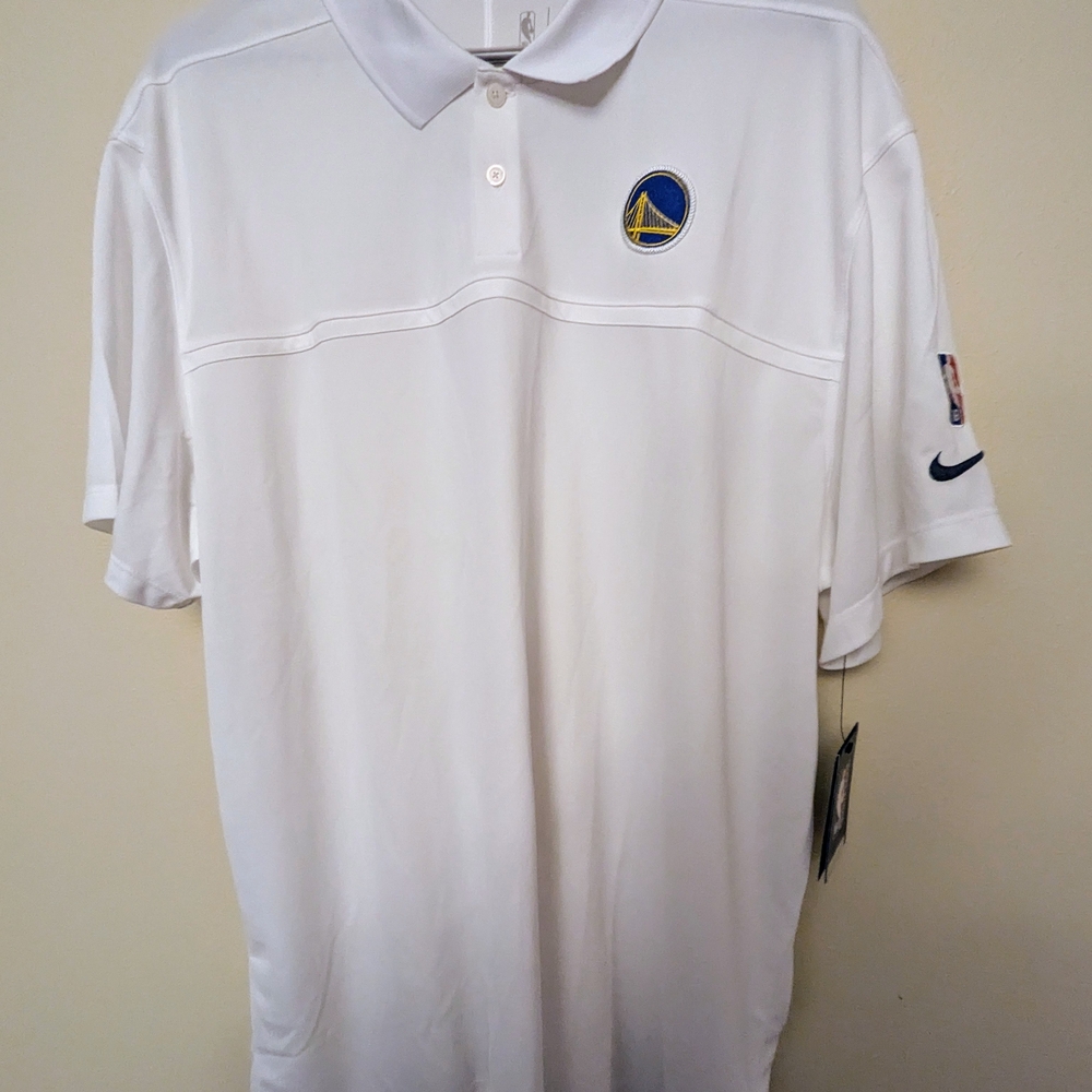NBA Golden State Warriors - Nike Authentic Dri-Fit Polo Men's White XXL TALL